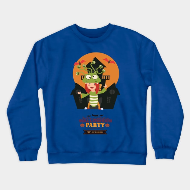 Halloween Party Crewneck Sweatshirt by Gigart